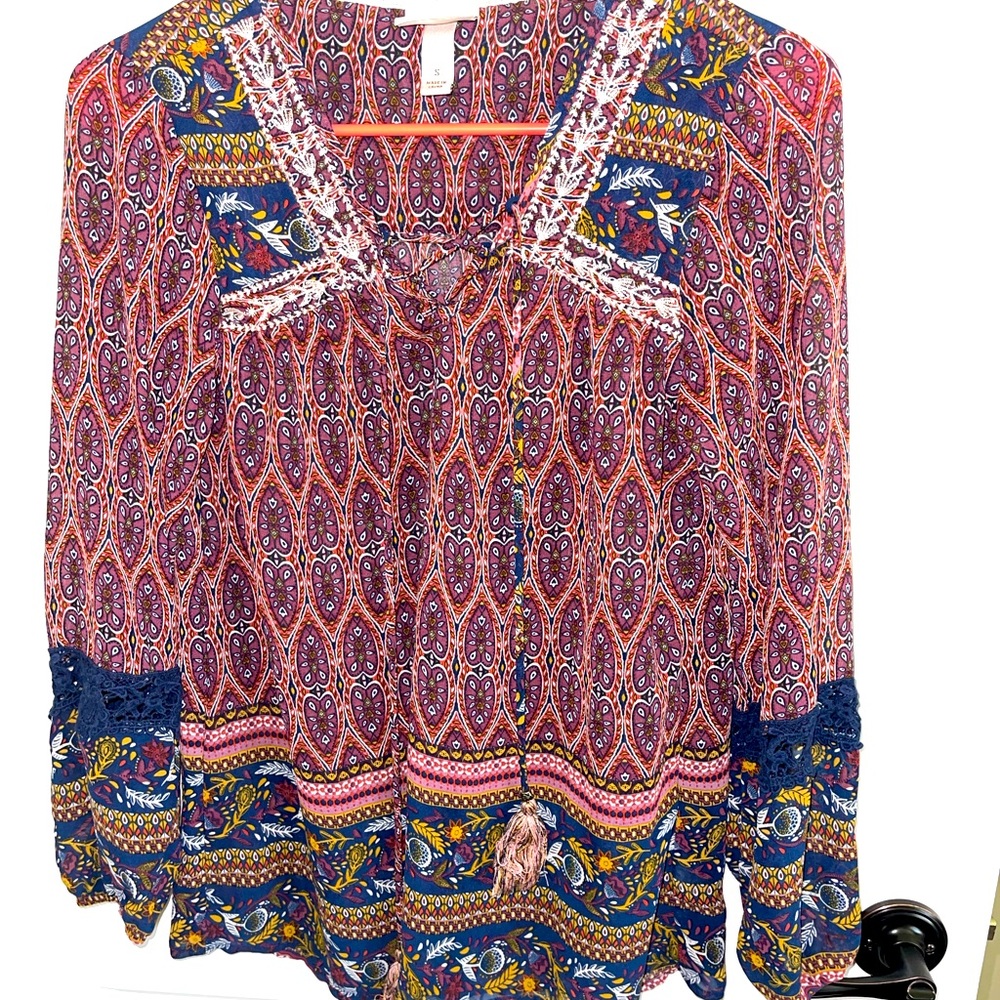 Knox Rose Peasant Top